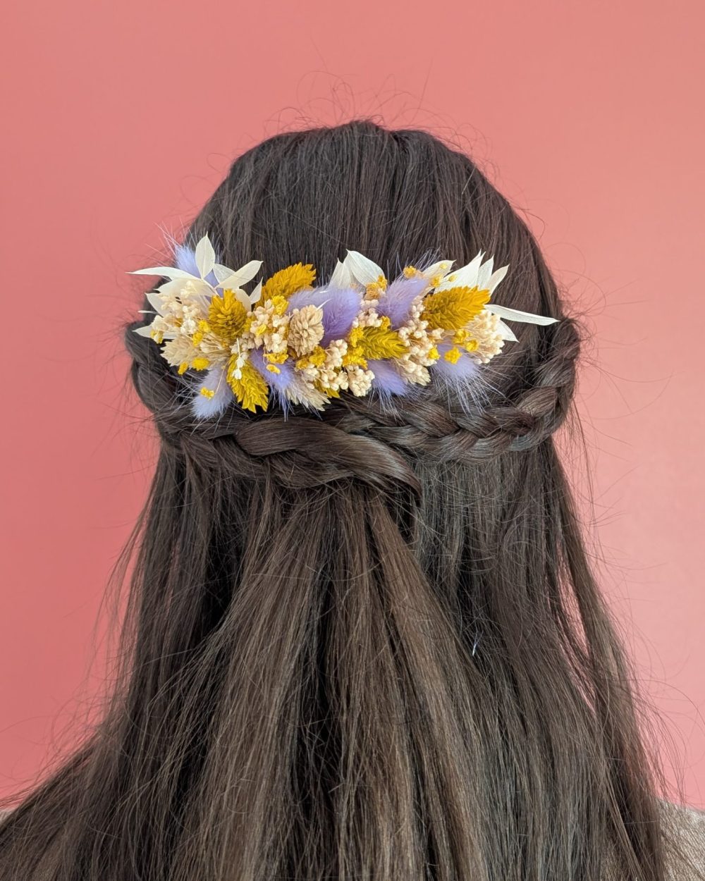 peigne en fleurs séchées activité evjf