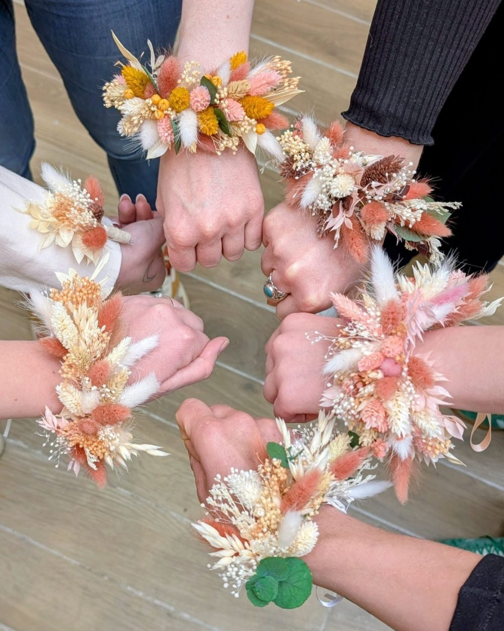 bracelet fleurs séchées activité EVJF