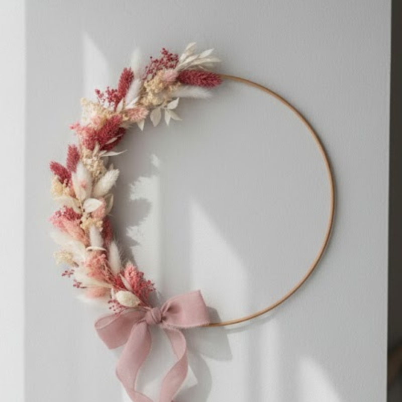 atelier creatif evfj, atelier couronne fleurs séchées